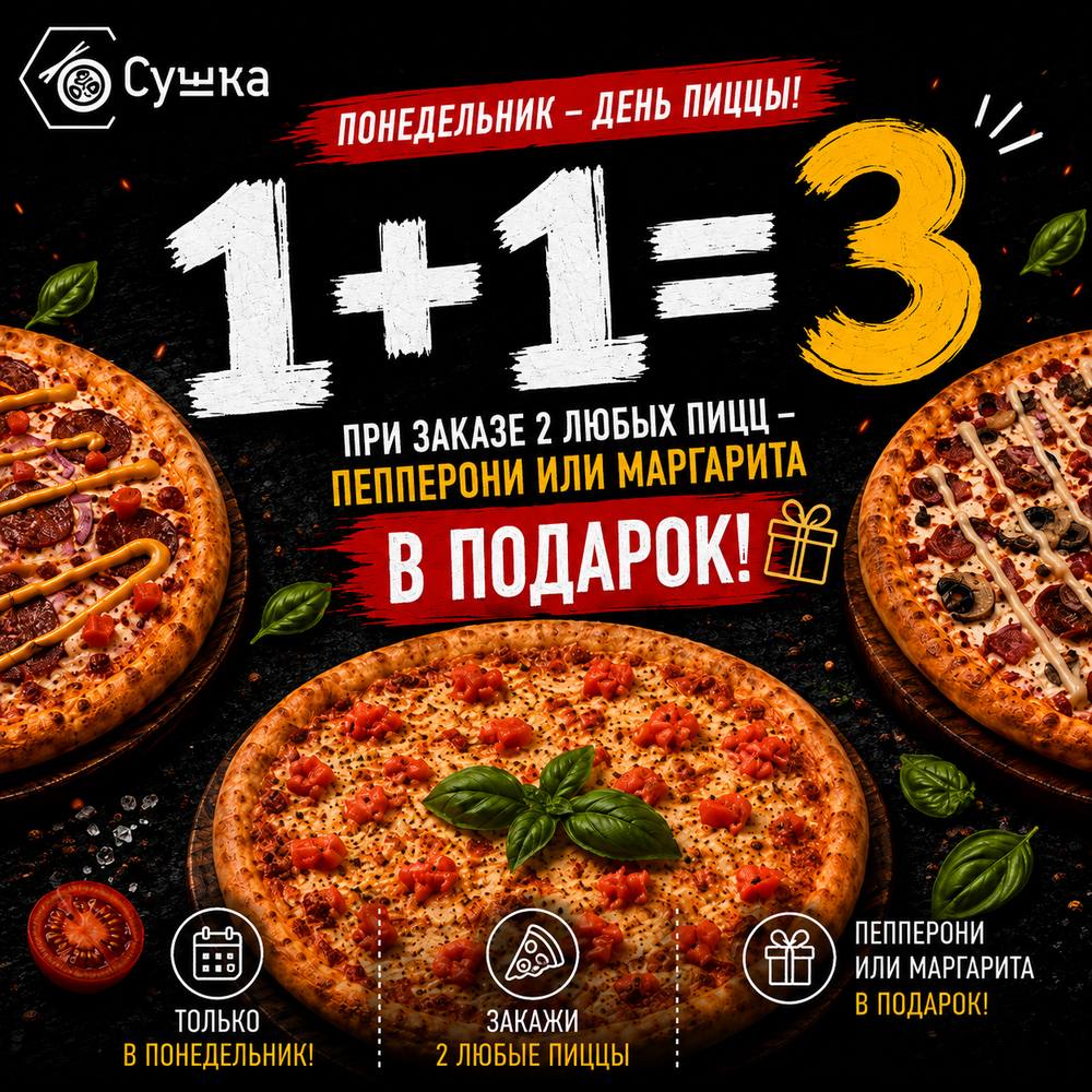 Фото АКЦИЯ! 1+1=3